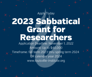 2023 Sabbatical Grant for Researchers